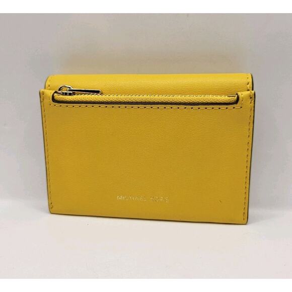 Michael Kors Yellow Leather Clip Front Small Wallet - Picture 2 of 11